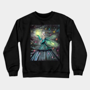 Star Showers Fairy Fantasy Artwork by Molly Harrison Crewneck Sweatshirt